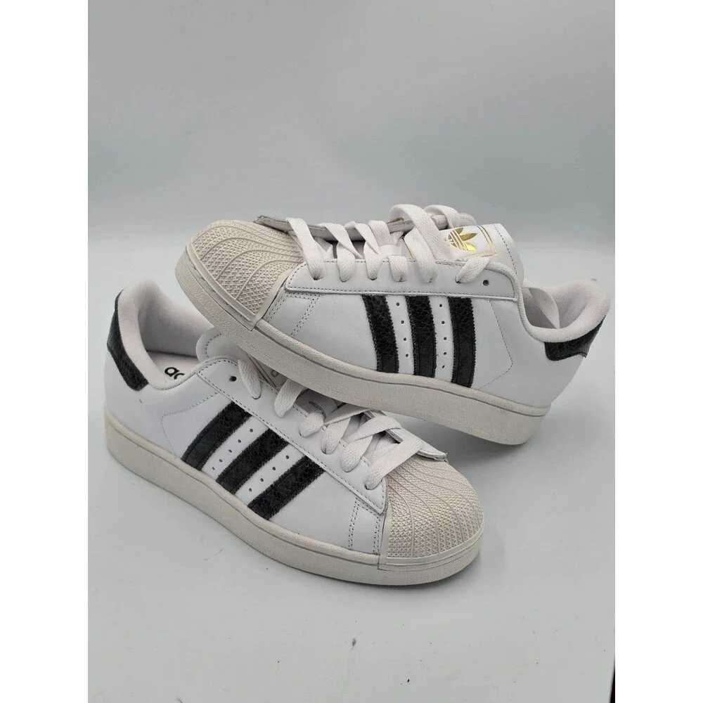 Adidas Superstar II W Women’s 8.5 Men’s 7.5 White Black Gold JP8162 New Repacked